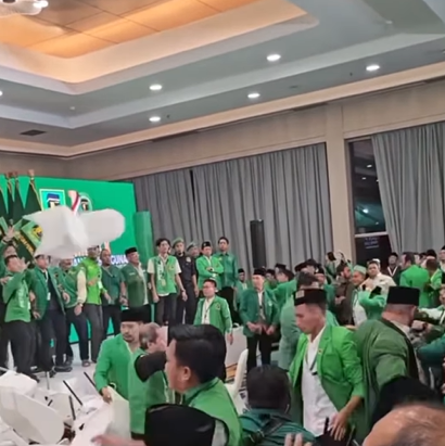 Video viral kericuhan di Muktamar PPP. (intagram)